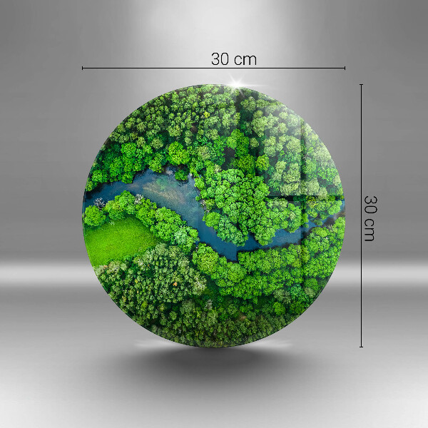 Tocător de bucătărie Pădure și râu din vedere de ochi de pasăre