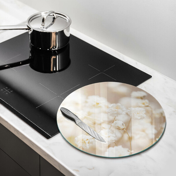 Tocător de bucătărie Flori albe delicate