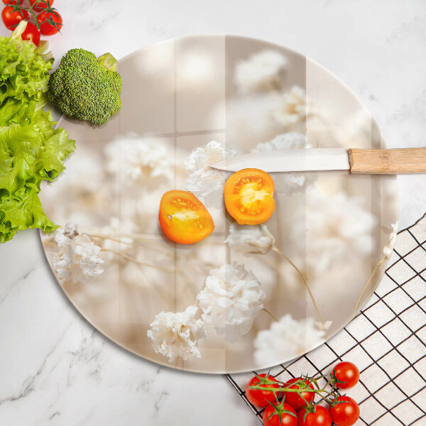 Tocător de bucătărie Flori albe delicate