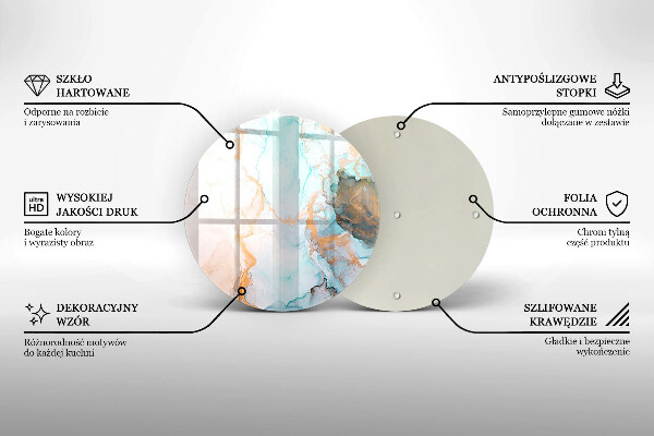 Tocător de bucătărie Abstracția din marmură