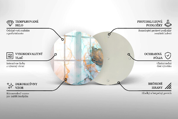 Tocător de bucătărie Abstracția din marmură