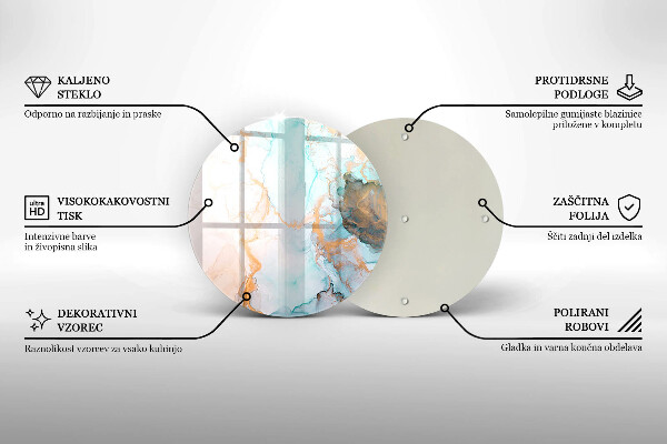 Tocător de bucătărie Abstracția din marmură