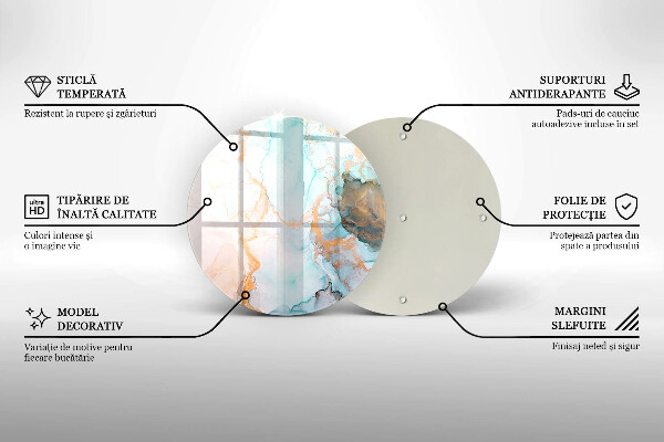 Tocător de bucătărie Abstracția din marmură