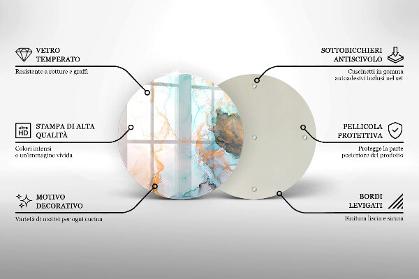 Tocător de bucătărie Abstracția din marmură