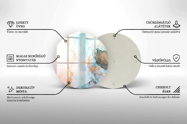 Tocător de bucătărie Abstracția din marmură