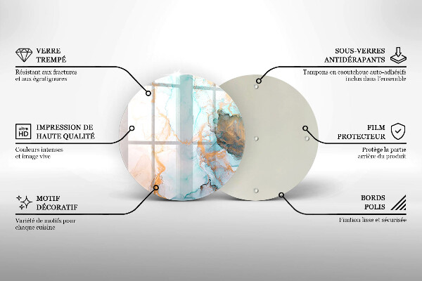 Tocător de bucătărie Abstracția din marmură