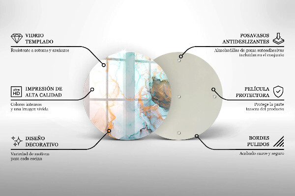 Tocător de bucătărie Abstracția din marmură