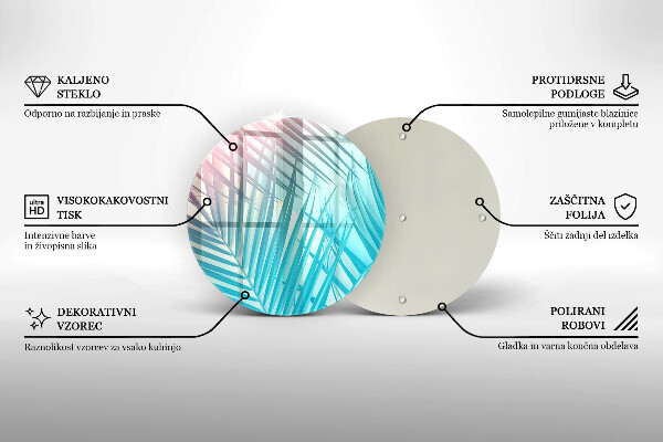 Tocător de bucătărie Frunze pastelate