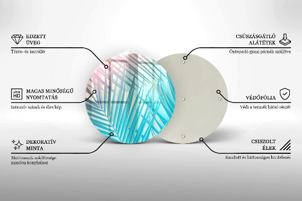 Tocător de bucătărie Frunze pastelate