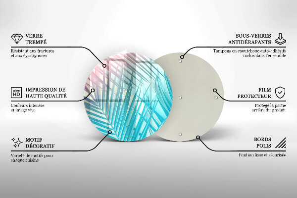 Tocător de bucătărie Frunze pastelate