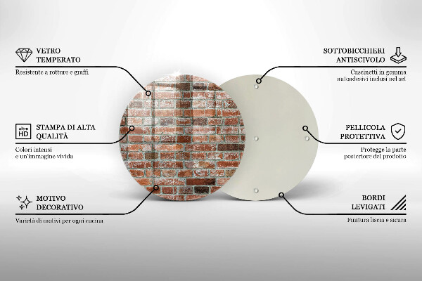 Tocător de bucătărie Zid vechi de cărămidă