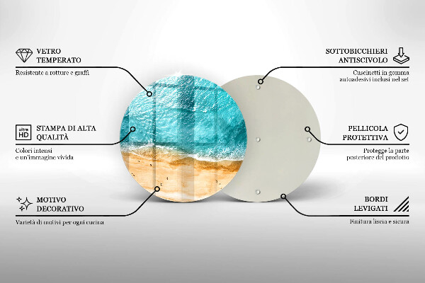 Tocător de bucătărie Plaja mal si mare