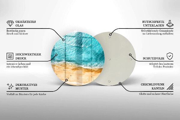 Tocător de bucătărie Plaja mal si mare