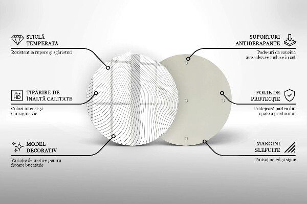 Tocător de bucătărie Model de linii moderne