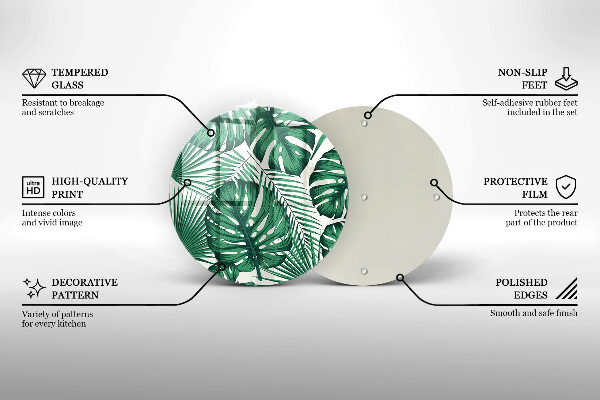 Tocător de bucătărie Monstera pleacă