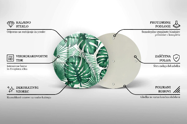 Tocător de bucătărie Monstera pleacă