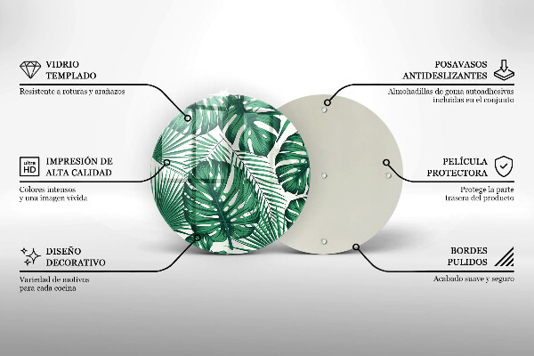 Tocător de bucătărie Monstera pleacă