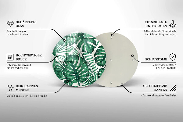 Tocător de bucătărie Monstera pleacă