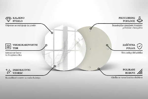 Tocător de bucătărie Marmură albă delicată