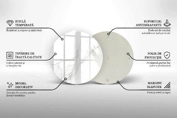 Tocător de bucătărie Marmură albă delicată