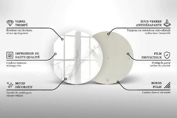 Tocător de bucătărie Marmură albă delicată