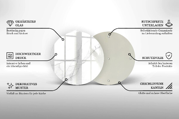 Tocător de bucătărie Marmură albă delicată