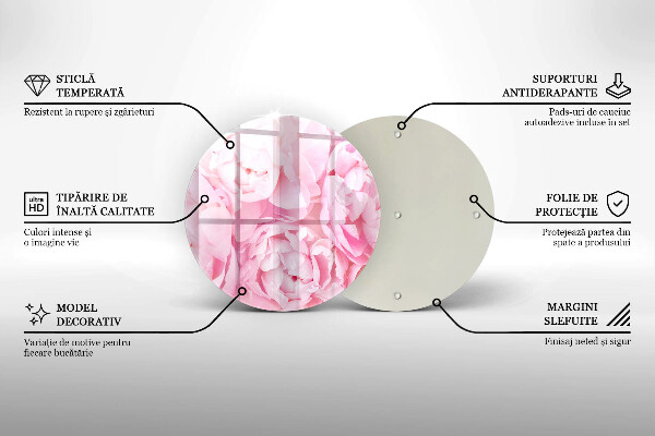 Tocător de bucătărie Bujori delicati