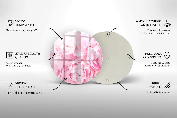 Tocător de bucătărie Bujori delicati