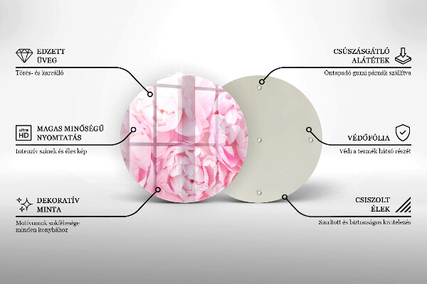 Tocător de bucătărie Bujori delicati