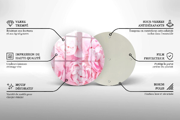 Tocător de bucătărie Bujori delicati