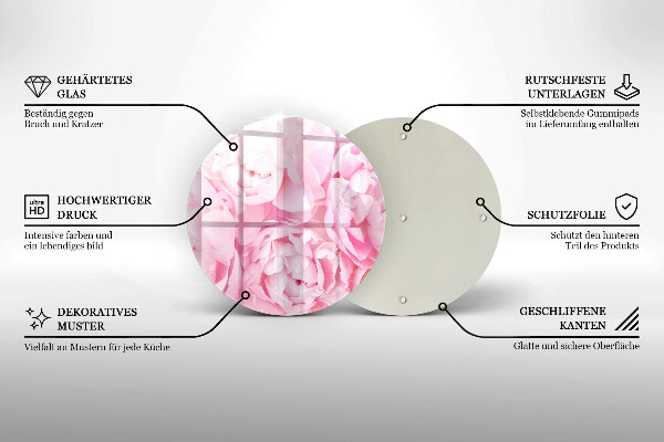 Tocător de bucătărie Bujori delicati