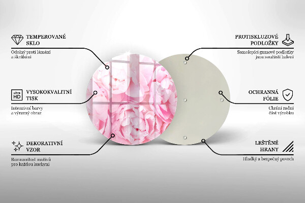 Tocător de bucătărie Bujori delicati