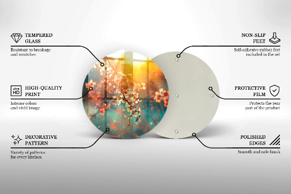 Tocător de bucătărie Mărul înflorește la soare