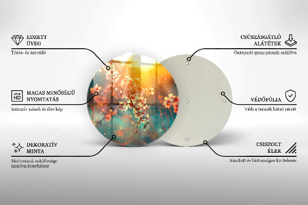 Tocător de bucătărie Mărul înflorește la soare