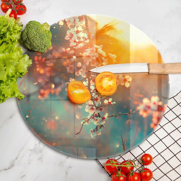 Tocător de bucătărie Mărul înflorește la soare