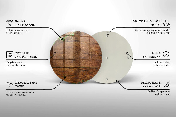 Tocător de bucătărie Scânduri și frunze de lemn