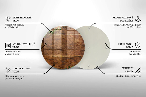 Tocător de bucătărie Scânduri și frunze de lemn