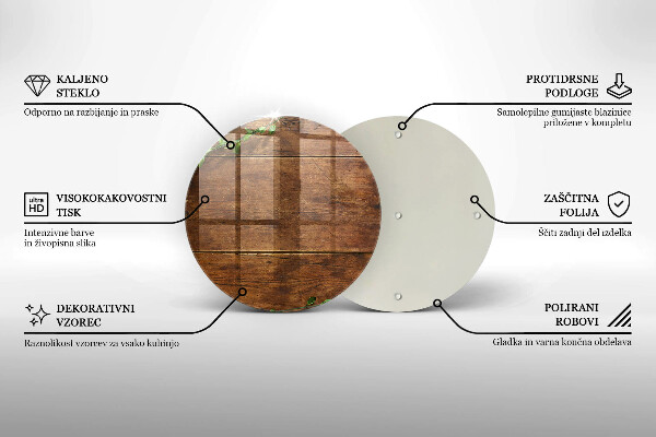 Tocător de bucătărie Scânduri și frunze de lemn