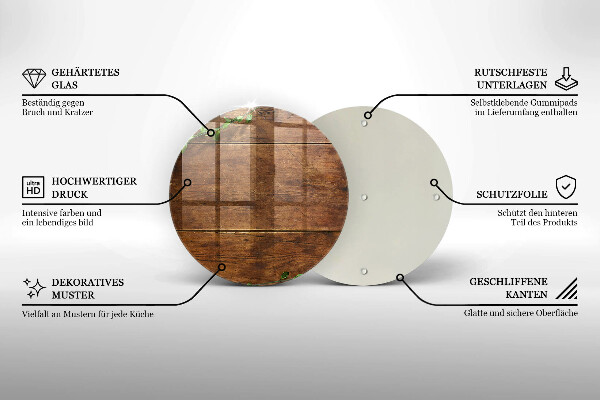 Tocător de bucătărie Scânduri și frunze de lemn