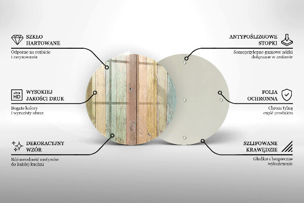 Tocător de bucătărie Plăci vintage colorate