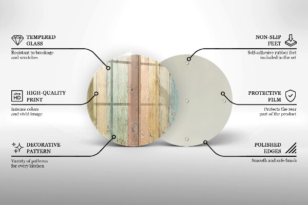 Tocător de bucătărie Plăci vintage colorate