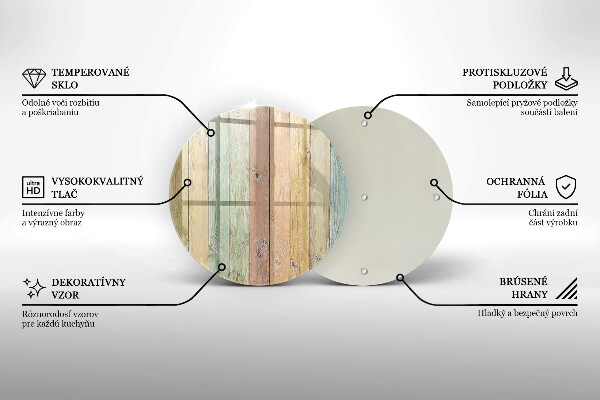 Tocător de bucătărie Plăci vintage colorate