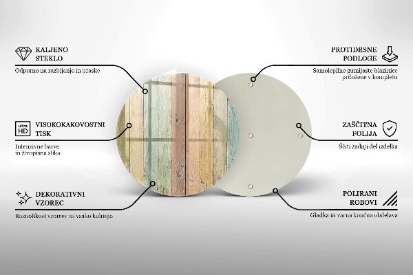 Tocător de bucătărie Plăci vintage colorate