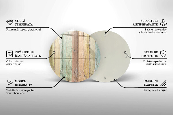 Tocător de bucătărie Plăci vintage colorate