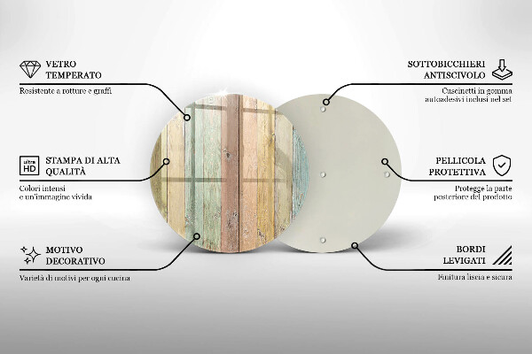 Tocător de bucătărie Plăci vintage colorate