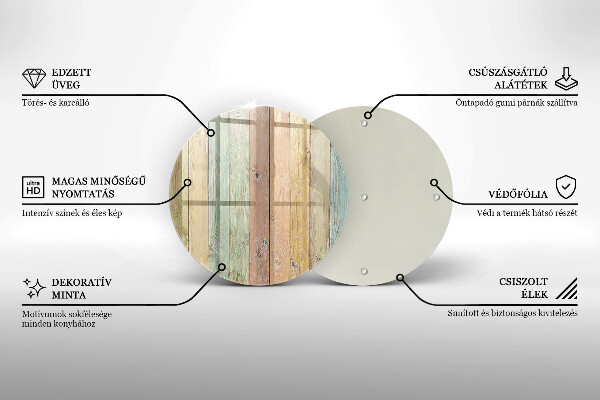 Tocător de bucătărie Plăci vintage colorate