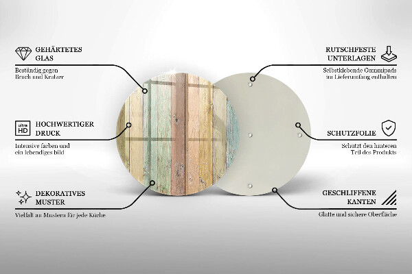 Tocător de bucătărie Plăci vintage colorate