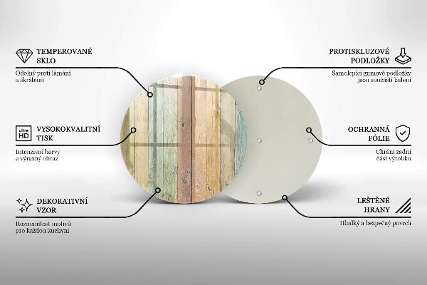 Tocător de bucătărie Plăci vintage colorate