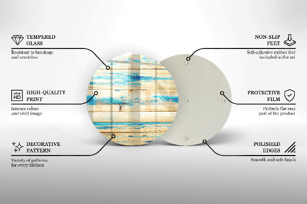 Tocător de bucătărie Scânduri retro din lemn