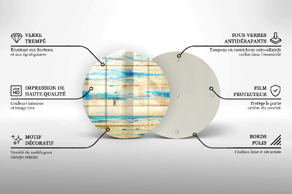 Tocător de bucătărie Scânduri retro din lemn